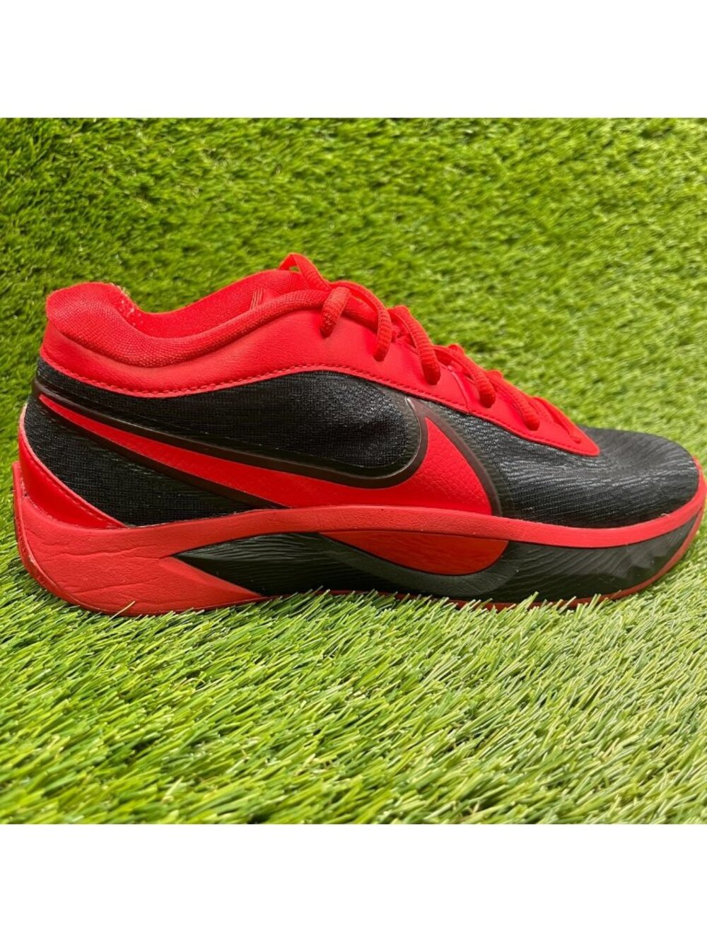 Nike Giannis Freak 6 Mens Size 8 Black Red Athletic Basketball Shoes Sneakers